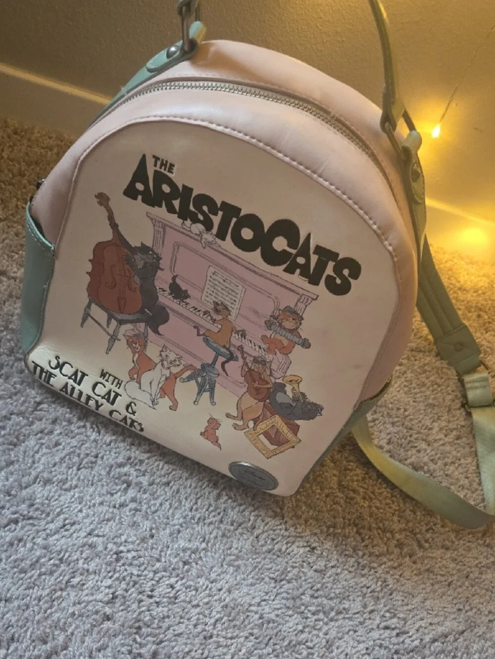 Disney The Aristocats Kids Mini Backpack - Pink & Green